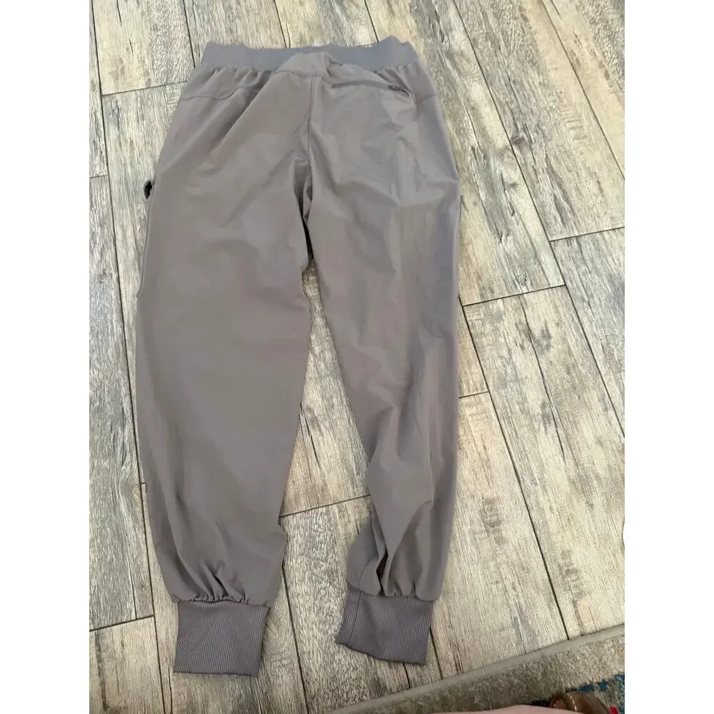All In Motion Track Pants Size Small Gray Stretch Elastic Waistband Tapered Leg